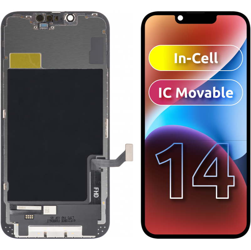 Display sa Touchscreenom ZY za Apple iPhone 14, sa Ramom, LCD In-Cell IC Movable verzija, Crni