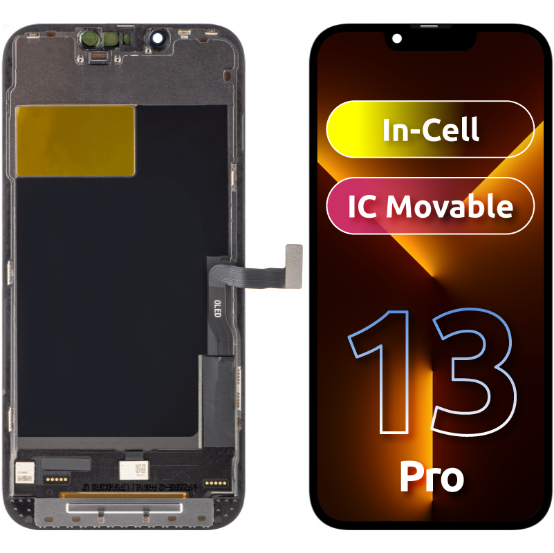 Display sa Touchscreenom ZY za Apple iPhone 13 Pro, sa Ramom, LCD In-Cell IC Movable verzija, Crni