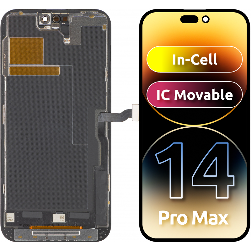 Display sa Touchscreenom ZY za Apple iPhone 14 Pro Max, sa Ramom, LCD In-Cell IC Movable verzija, Crni