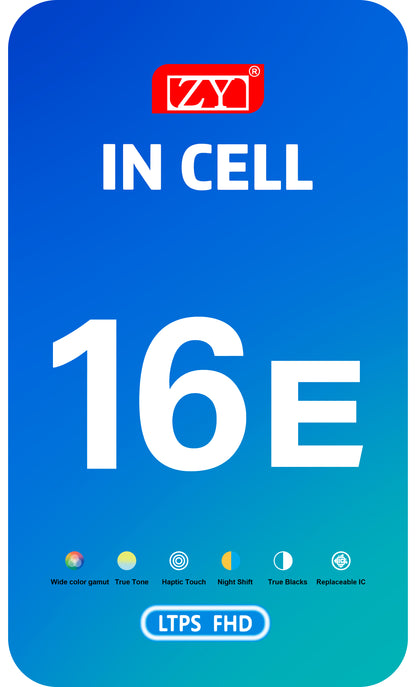Ekran sa Touchscreen ZY za Apple iPhone 17e / 16e, sa Ramom, Verzija LCD In-Cell IC Movable, Crna