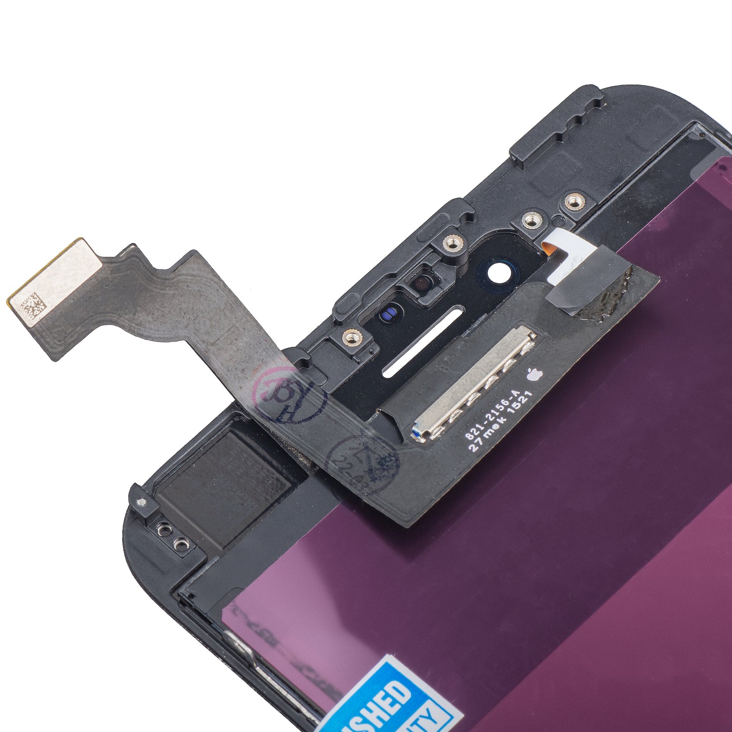 Zaslon s dodirnim ekranom Apple iPhone 6 Plus, s okvirom, crni, obnovljen