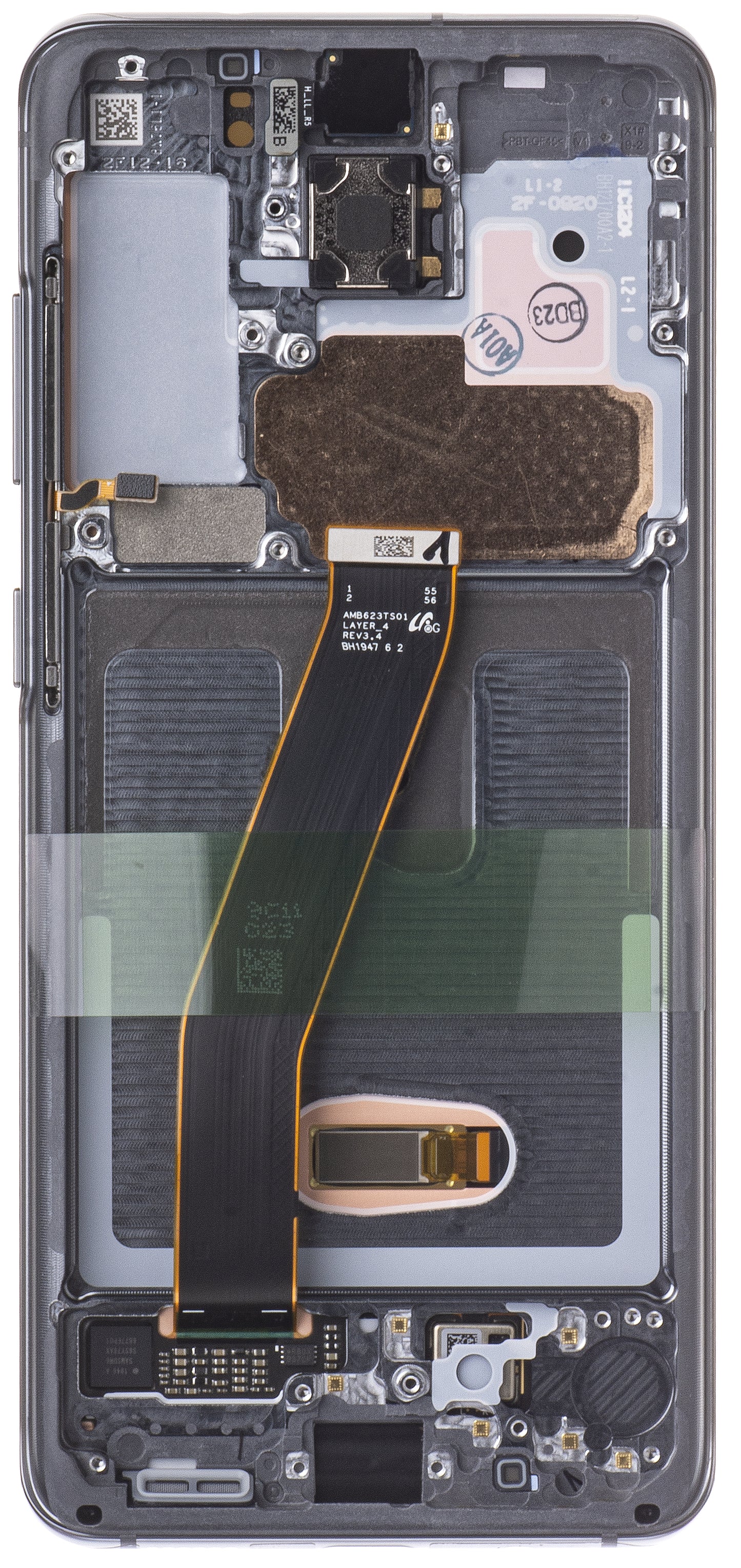 Display sa Touchscreen-om Samsung Galaxy S20 5G G981 / S20 G980, sa Ramom, Sivi, Service Pack GH82-22131A
