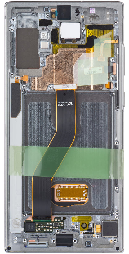 Zaslon s dodirnim ekranom Samsung Galaxy Note 10+ 5G N976 / Note 10+ N975, s okvirom, srebrni, servisni paket GH82-20838C