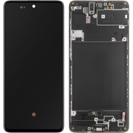Zaslon s dodirnim ekranom Samsung Galaxy A71 A715, s okvirom, crni, servisni paket GH82-22152A