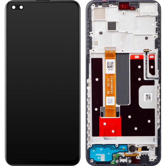Zaslon s dodirnim ekranom Oppo Reno4 Z 5G / A92s, s okvirom, crni, servisni paket 4904261
