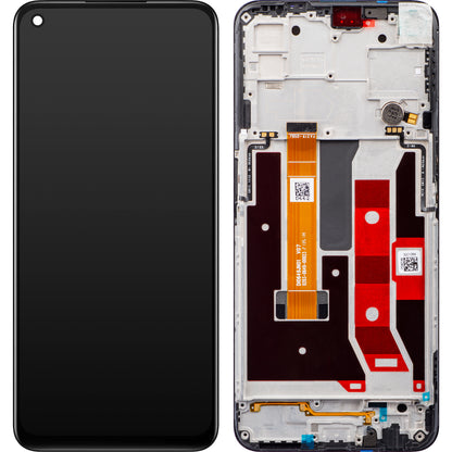 Zaslon s dodirnim ekranom Oppo A73 5G / A72 5G, s okvirom, crni, paket za servis 4904890
