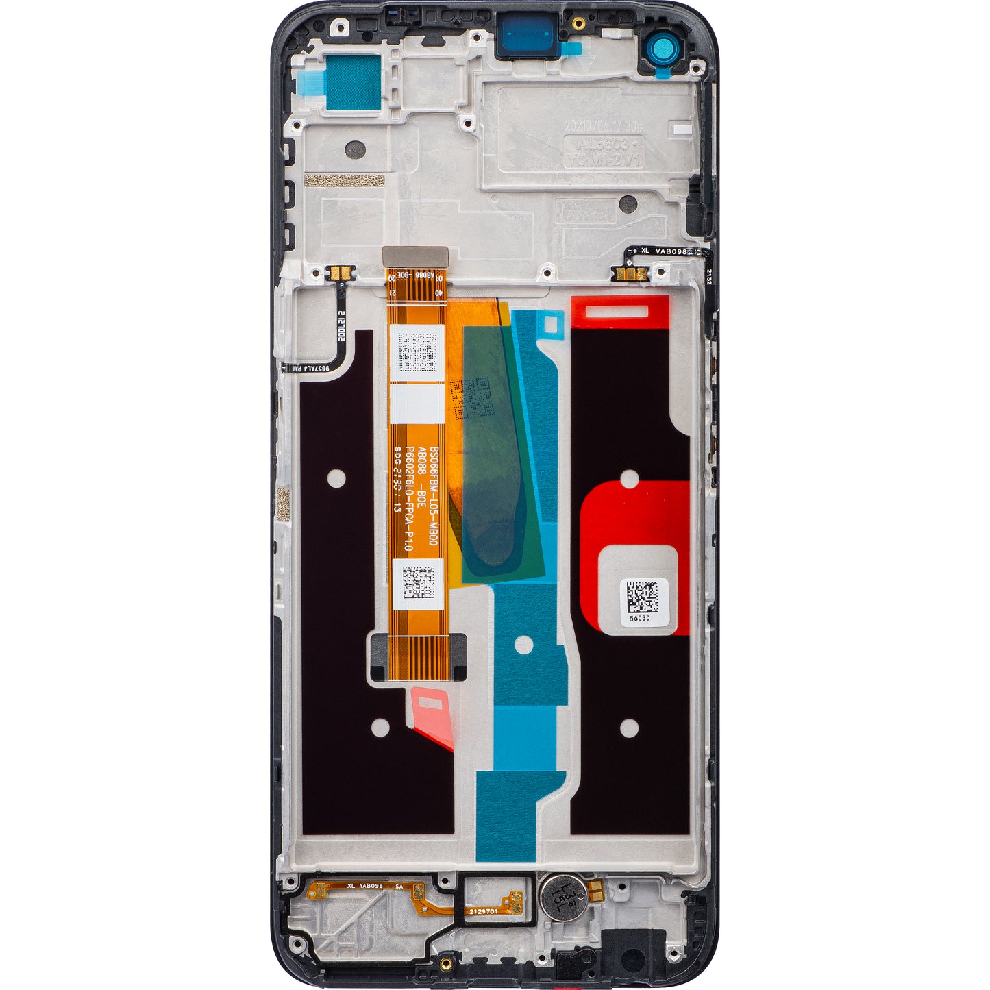 Ekran sa dodirnim ekranom Realme Narzo 50 / 8i, sa ramom, crni, Service Pack 4908405