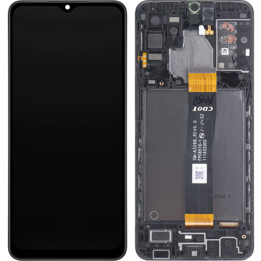 Zaslon s dodirnim ekranom Samsung Galaxy A32 5G A326, s okvirom, crni, servisni paket GH82-25121A