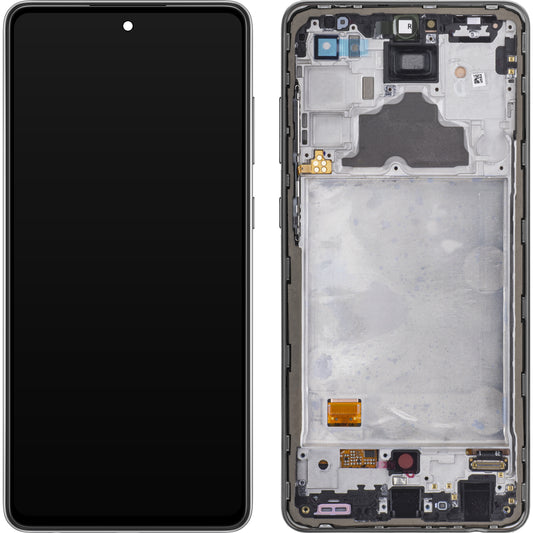 Zaslon s dodirnim ekranom Samsung Galaxy A72 A725 / A72 5G A726, s okvirom, crni, servisni paket GH82-25460A