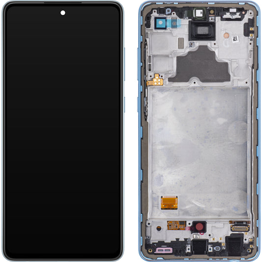Zaslon s dodirnim ekranom Samsung Galaxy A72 A725 / A72 5G A726, s okvirom, plavi, Service Pack GH82-25460B