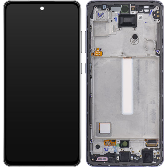 Zaslon s dodirnim ekranom Samsung Galaxy A52 5G A526 / A52 A525, s okvirom, crni, paket za servis GH82-25524A