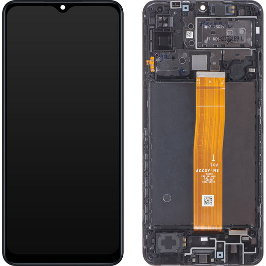 Zaslon s dodirnim ekranom Samsung Galaxy M12 M127, s okvirom, crni, servisni paket GH82-25042A