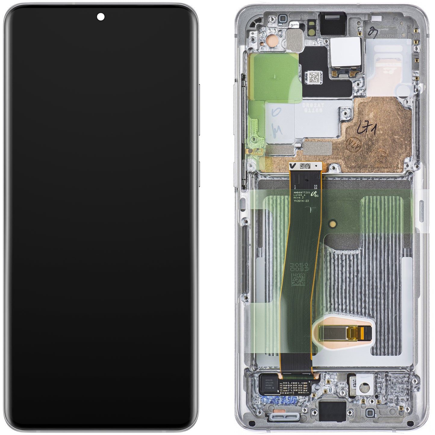 Display sa Touchscreen-om Samsung Galaxy S20 Ultra 5G G988 / S20 Ultra G988, sa Ramom, Beli, Service Pack GH82-26032C