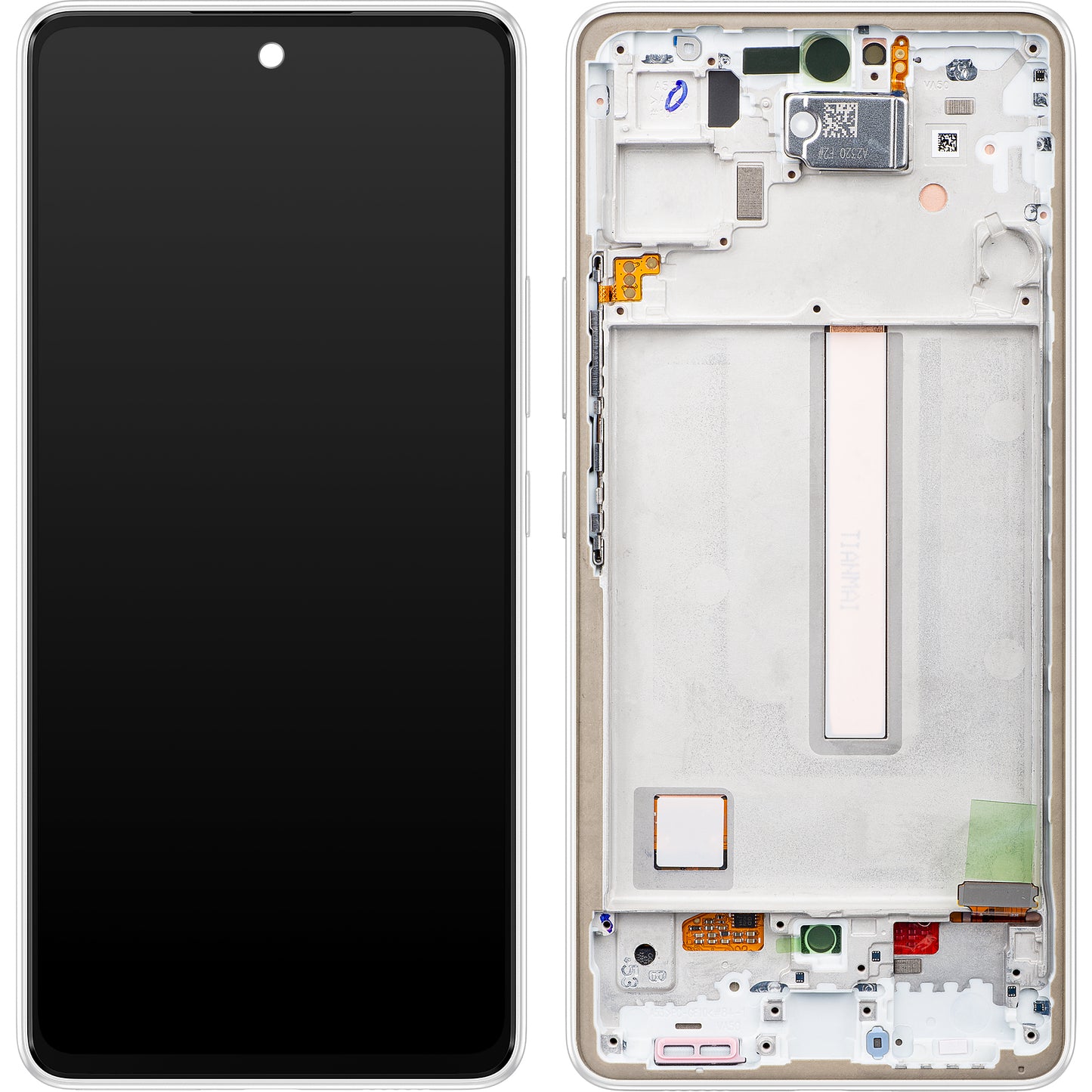 Zaslon s dodirnim ekranom Samsung Galaxy A53 5G A536, s okvirom, bijeli, servisni paket GH82-28024B