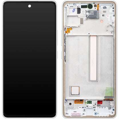 Zaslon s dodirnim ekranom Samsung Galaxy A53 5G A536, s okvirom, bijeli, servisni paket GH82-28024B