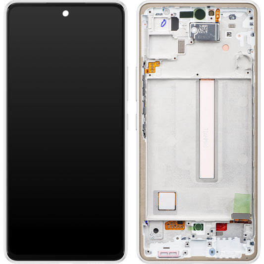 Zaslon s dodirnim ekranom Samsung Galaxy A53 5G A536, s okvirom, bijeli, servisni paket GH82-28024B