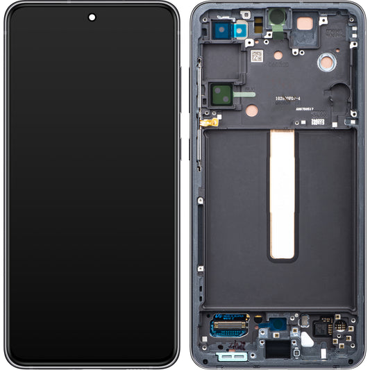 Zaslon s dodirnim ekranom Samsung Galaxy S21 FE 5G G990, s okvirom, sivi, paket za servis GH82-26590A