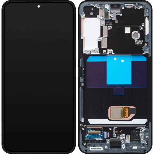 Zaslon s dodirnim ekranom Samsung Galaxy S22 5G S901, s okvirom, sivi, paket za servis GH82-27520E
