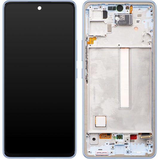 Zaslon s dodirnim ekranom Samsung Galaxy A53 5G A536, s okvirom, plavi, servisni paket GH82-28024C