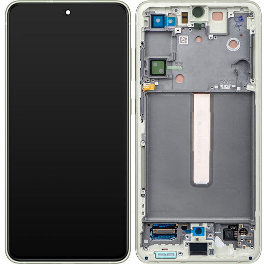 Zaslon s dodirnim ekranom Samsung Galaxy S21 FE 5G G990, s okvirom, zelene boje, paket za servis GH82-26590C