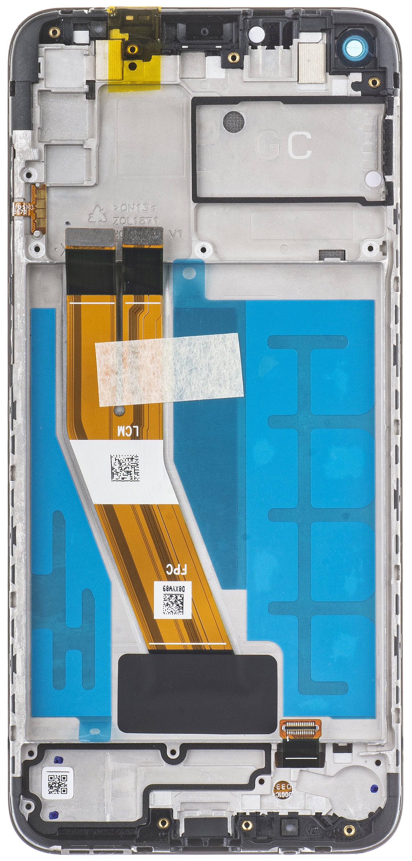 Touchscreen Display Samsung Galaxy A11 A115, with Frame, Black, Service Pack GH81-18760A
