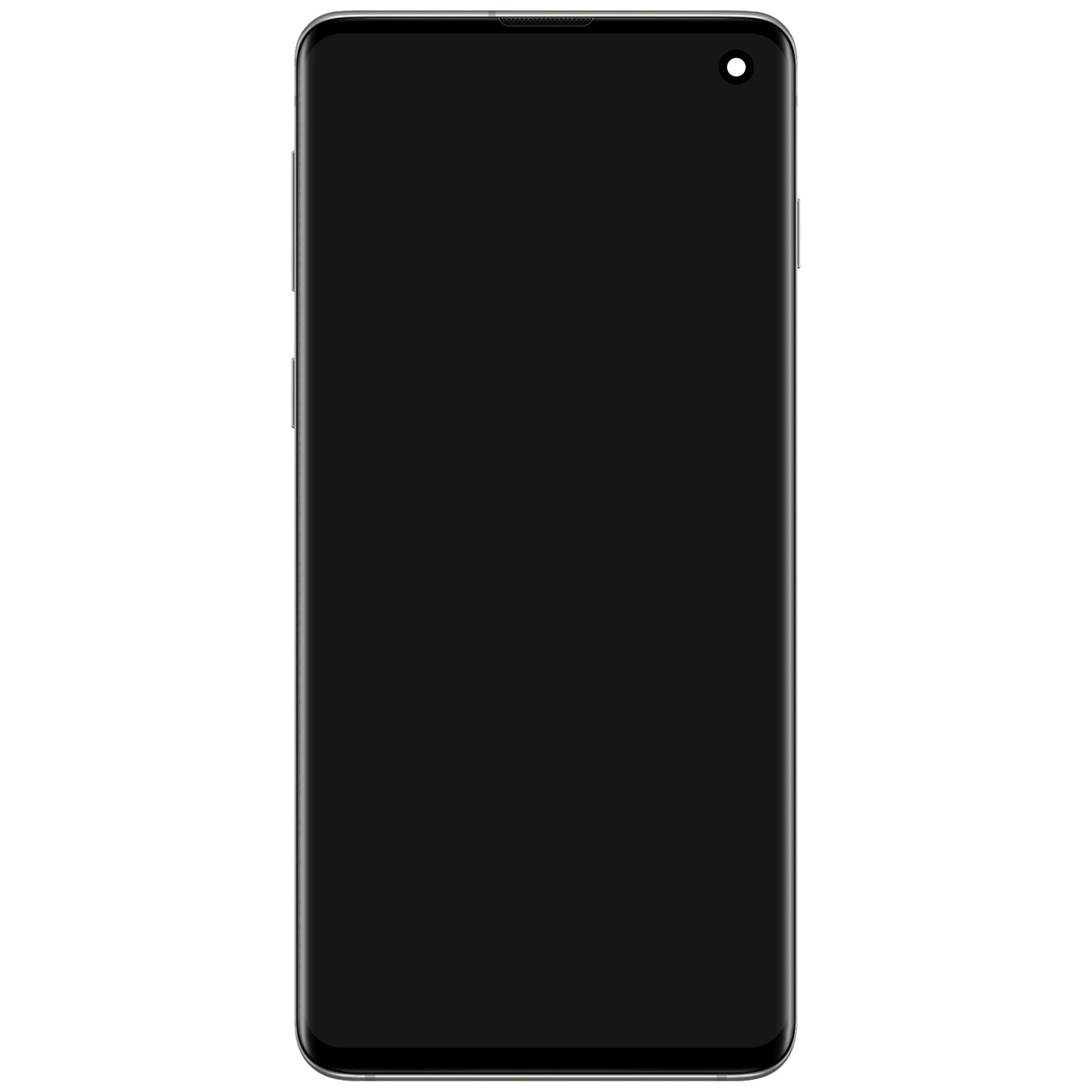Samsung Galaxy Galaxy S10 G973 Touchscreen Display with Frame, Silver, Service Pack GH82-18850G