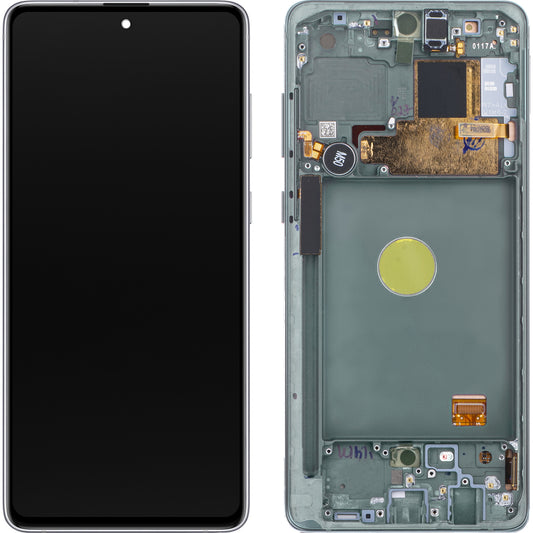Touchscreen Display Samsung Galaxy Note10 Lite N770, with Frame, Silver, Service Pack GH82-22055B