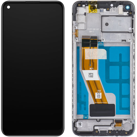 Zaslon s dodirnim ekranom Samsung Galaxy M11 M115, s okvirom, crni, Service Pack GH81-18736A