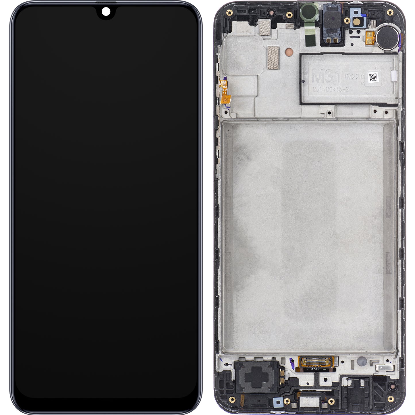 Zaslon s dodirnim ekranom Samsung Galaxy M31 M315, s okvirom, crni, servisni paket GH82-22405A