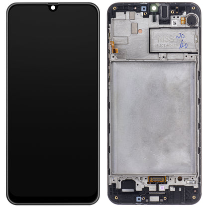 Samsung Galaxy Galaxy M21 M215 / M30s M307 Touchscreen Display with Frame, Black, Service Pack GH82-21265A