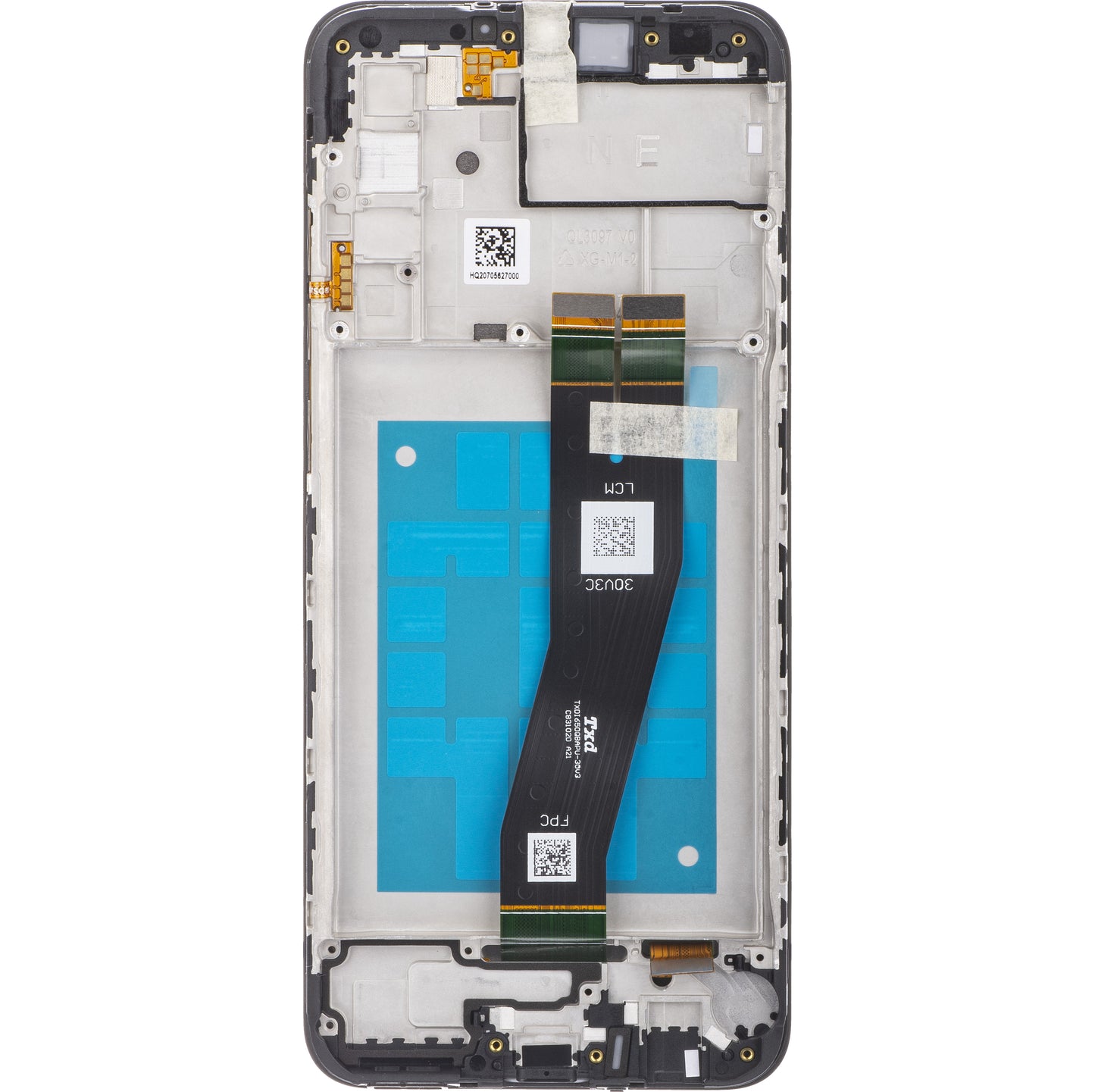Touchscreen Display Samsung Galaxy A02s A025G, with Frame, Black, Service Pack GH81-20181A