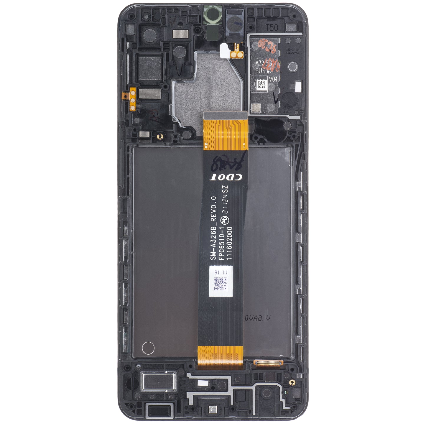 Touchscreen Display Samsung Galaxy A32 5G A326, with Frame, Black, Service Pack GH82-25121A