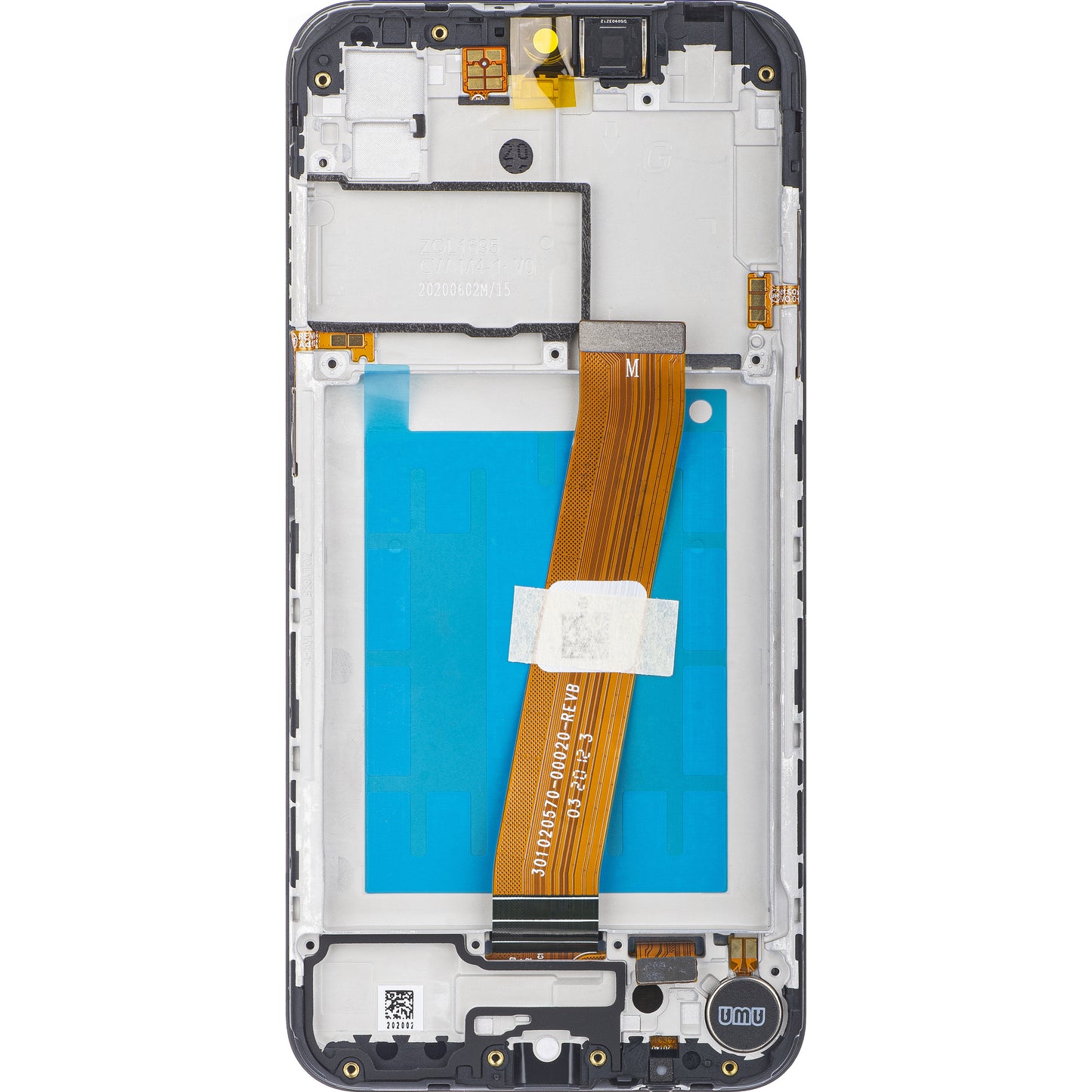 Touchscreen Display Samsung Galaxy A01 A015, with Frame, Non-Europe Version, Black, Service Pack GH81-18597A