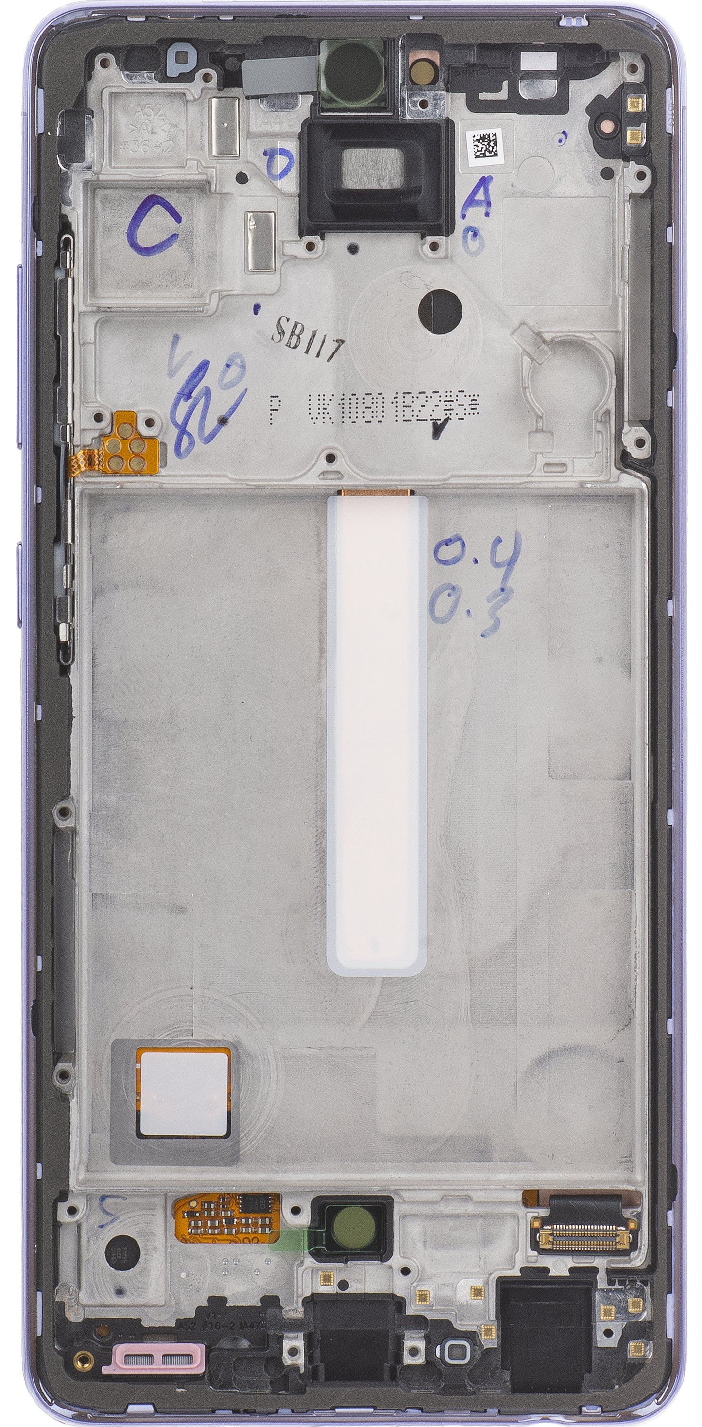 Zaslon s dodirnim ekranom Samsung Galaxy A52s 5G A528, s okvirom, Ljubičasti, Service Pack GH82-26861C