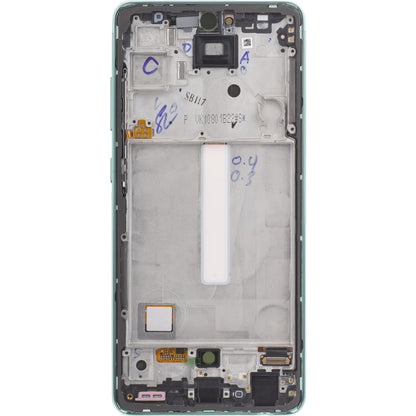 Zaslon s dodirnim ekranom Samsung Galaxy A52s 5G A528, s okvirom, zelene boje, servisni paket GH82-26861E