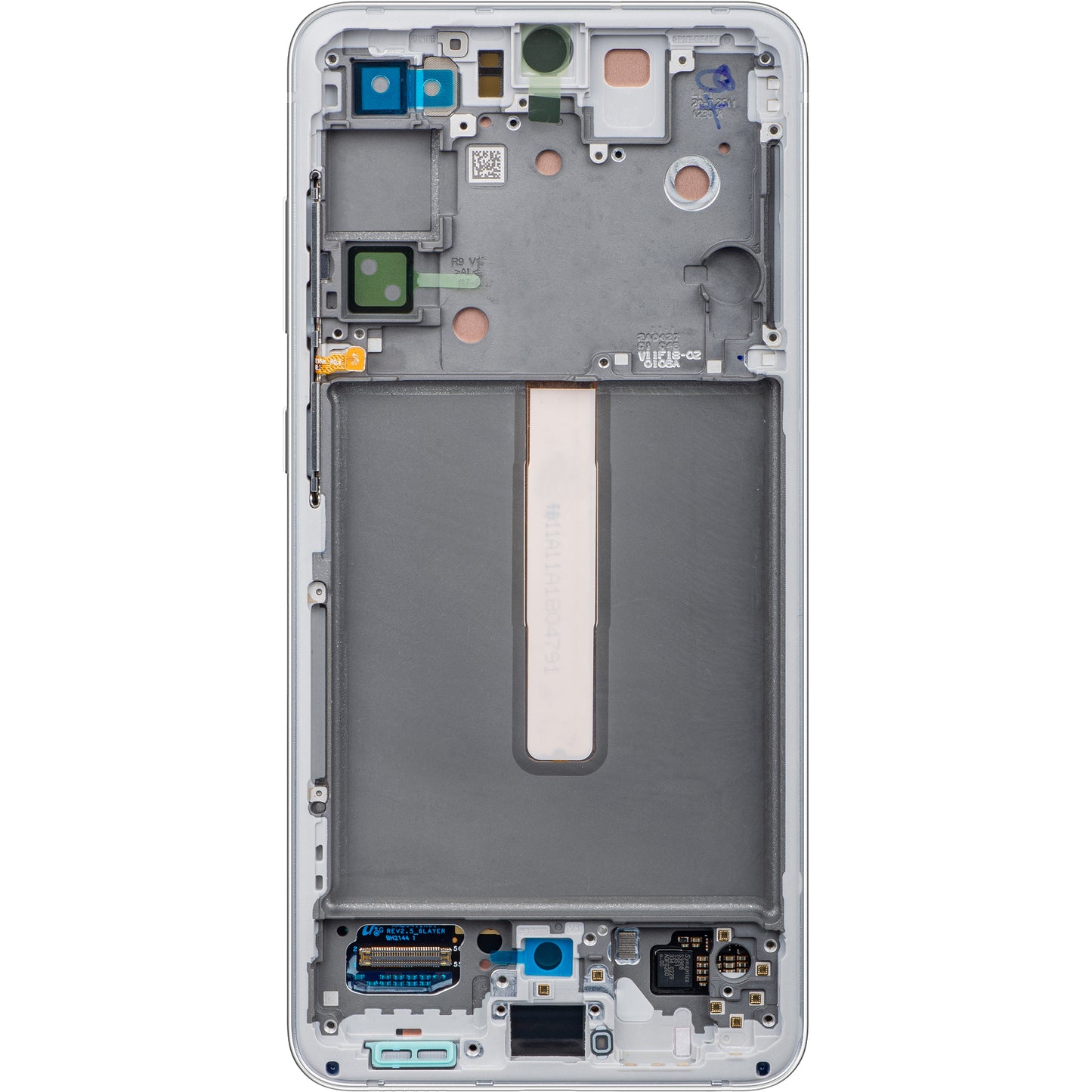 Touchscreen Display Samsung Galaxy S21 FE 5G G990, with Frame, White, Service Pack GH82-26414B