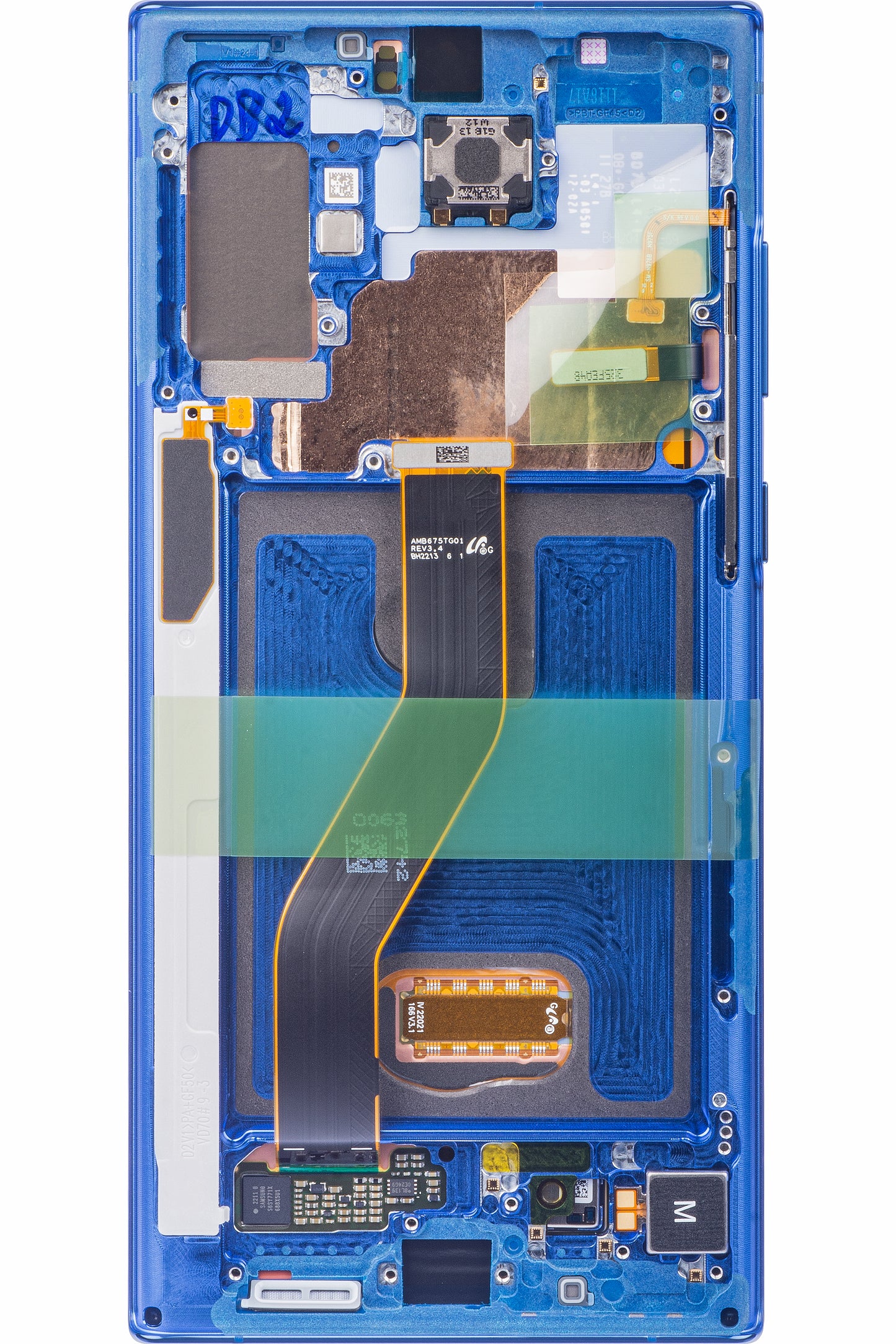 Touchscreen Display Samsung Galaxy Note 10+ N975, with Frame, Blue, Service Pack GH82-20838D