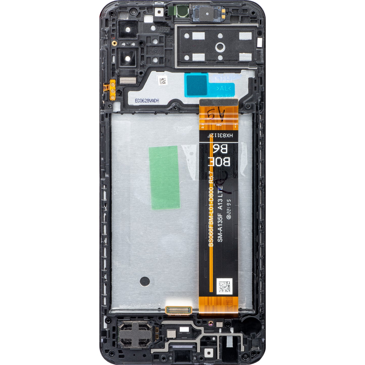 Touchscreen Display Samsung Galaxy M13 M135, with Frame, Black, Service Pack GH82-29132A