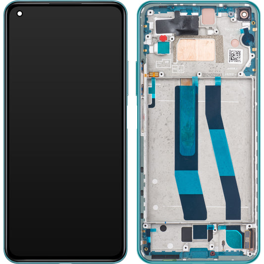 Display s dodirnim zaslonom Xiaomi Mi 11 Lite 5G, s okvirom, zelene boje, Service Pack 56000H00K900