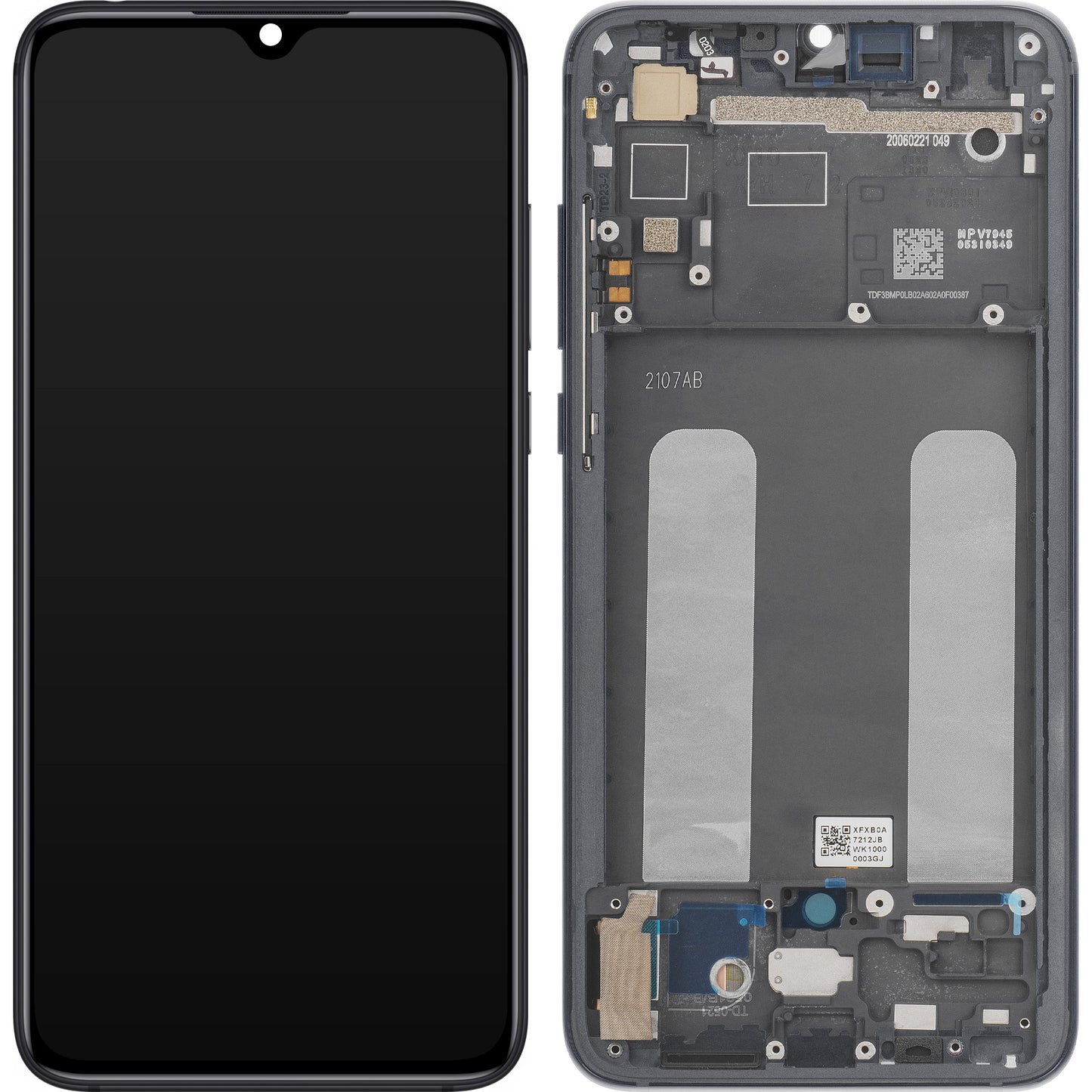 Display sa Touchscreen-om Xiaomi Mi 9 Lite, sa Ramom, Sivi, Service Pack 560610118033