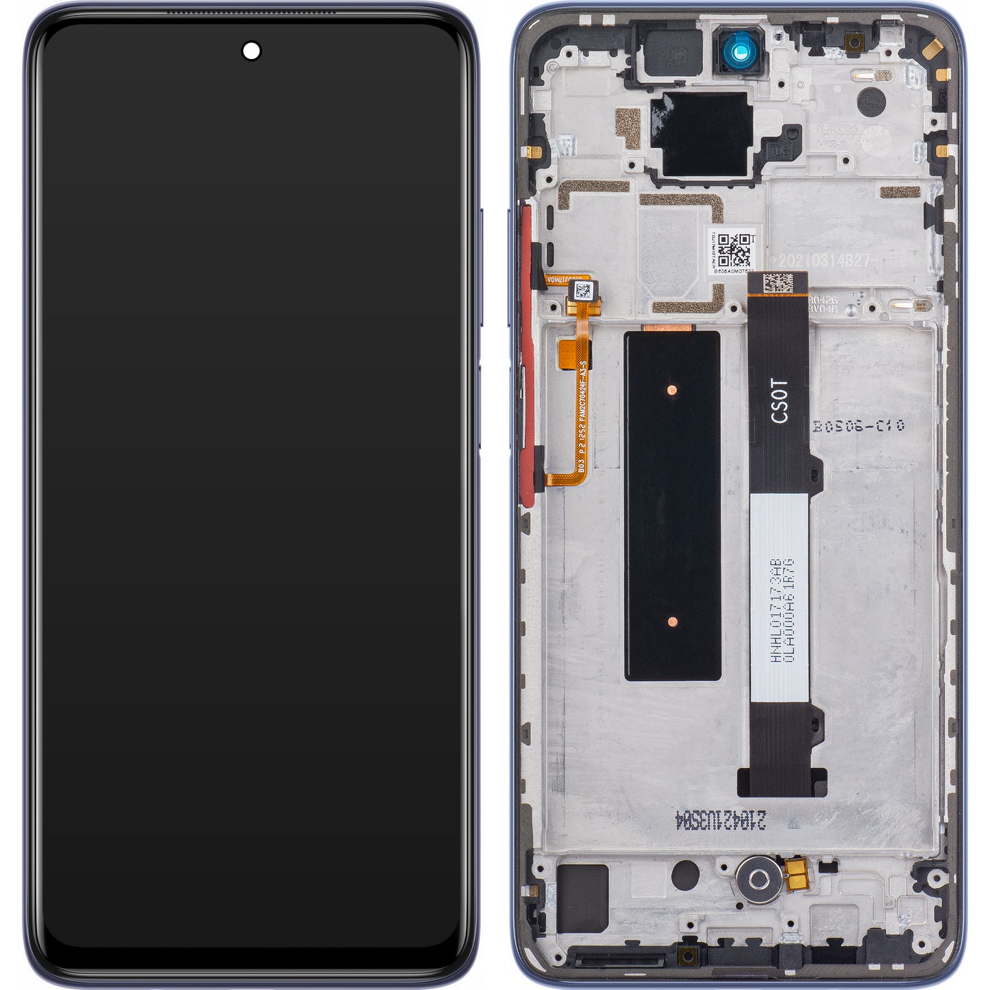 Display sa Touchscreenom Xiaomi Redmi Note 9 Pro 5G / Mi 10T Lite 5G, sa Ramom, Sivi, Service Pack 5600040J1700