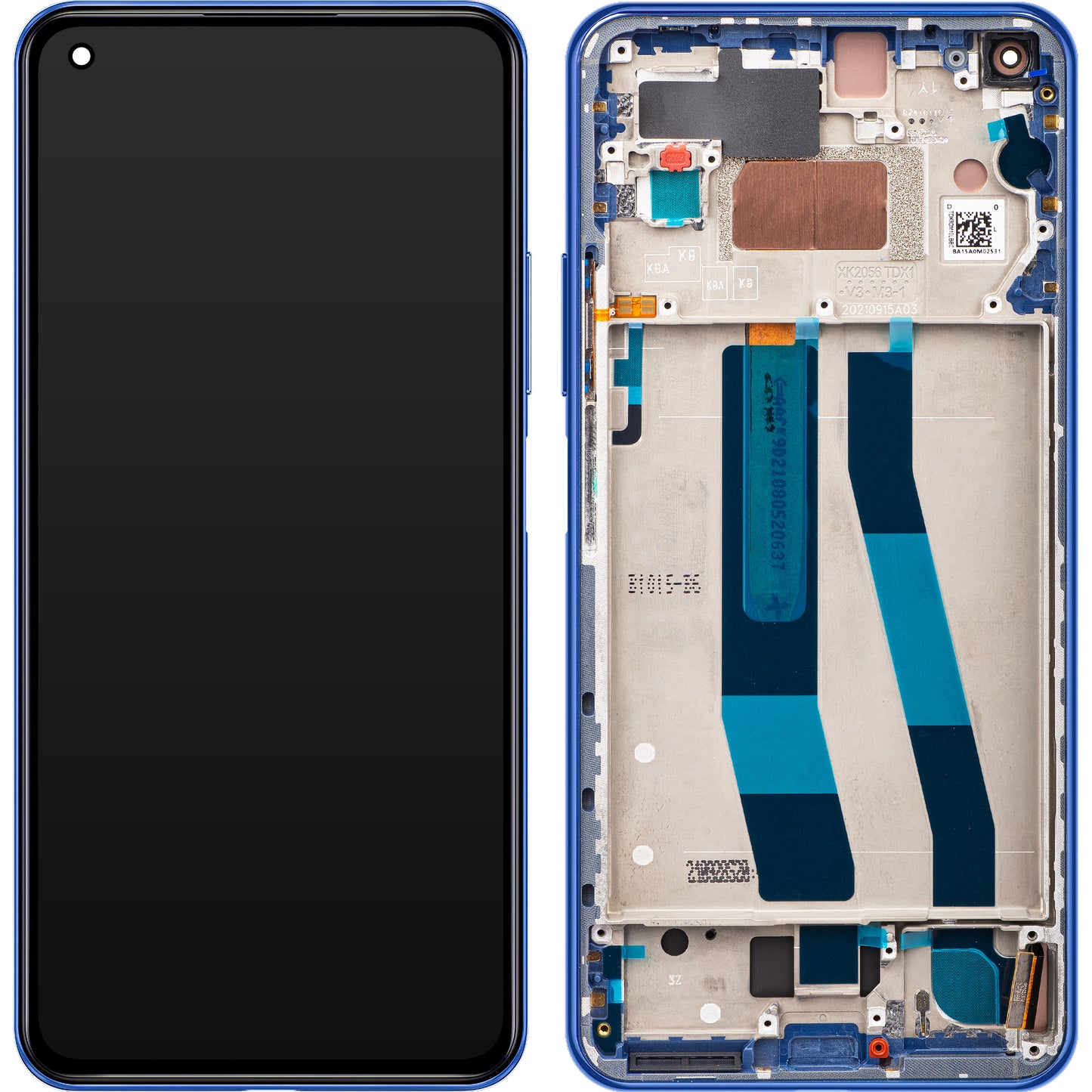Zaslon s dodirnim ekranom Xiaomi 11 Lite 5G NE, s okvirom, Plava (Bubblegum Blue), Servisni paket 5600050K9D00