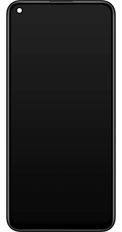 Touchscreen Display Xiaomi Redmi Note 9 5G / Redmi Note 9T 5G, with Frame, Black, Service Pack 5600030J2200
