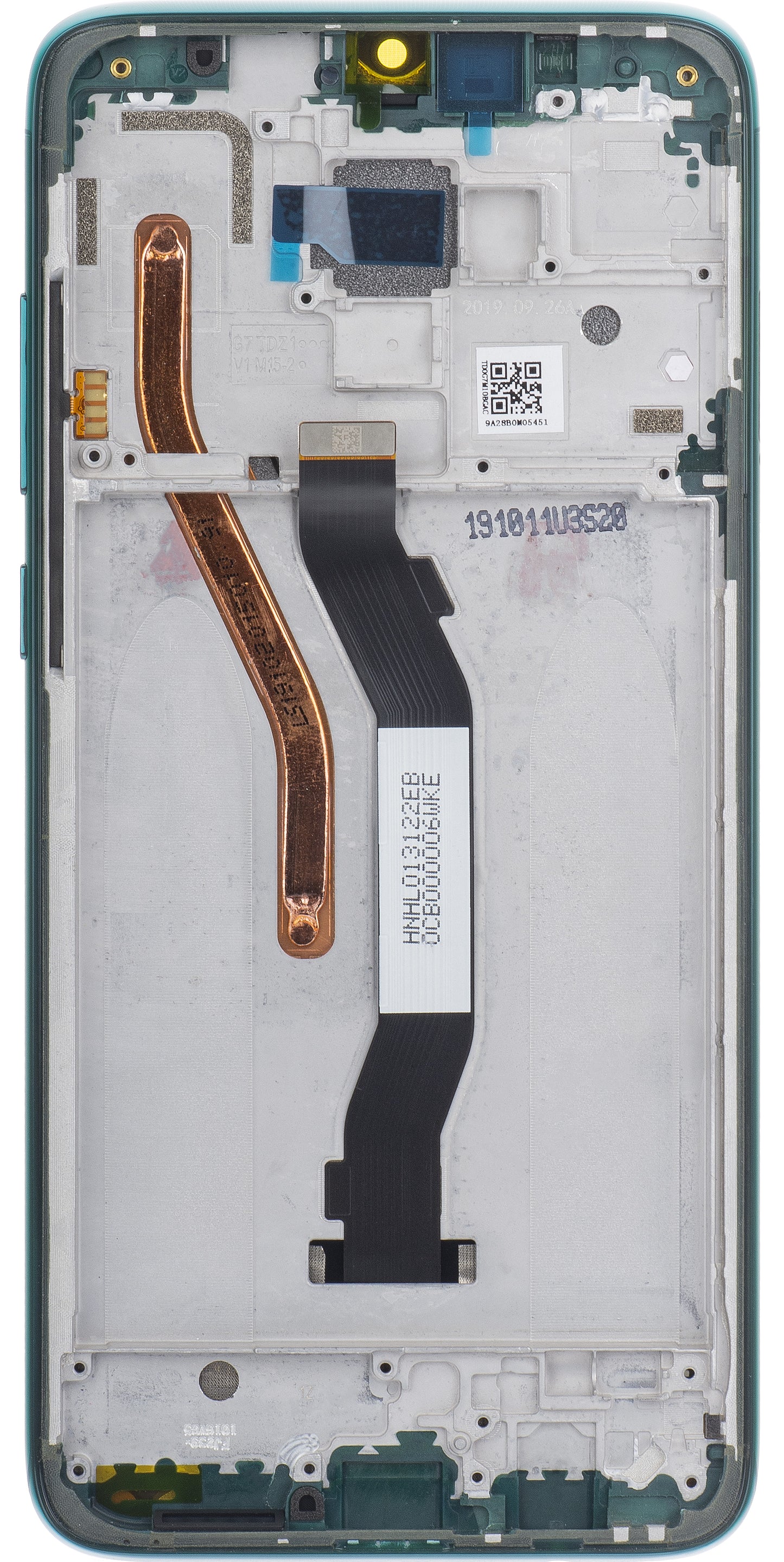 Xiaomi Redmi Note 8 Pro Touchscreen Display, with Frame, Green, Service Pack 56000400G700