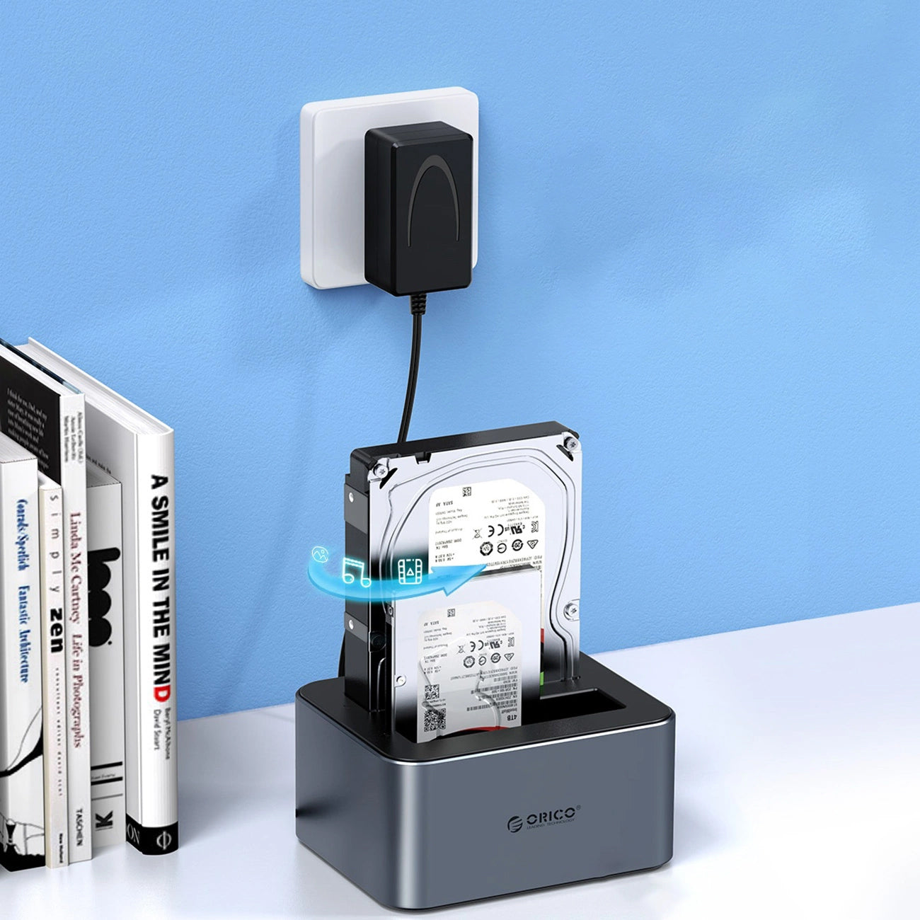 Docking Station Orico 6626C3-C-V1 2-Drive za HDD / SSD SATA 2.5inch / 3.5inch, Siva