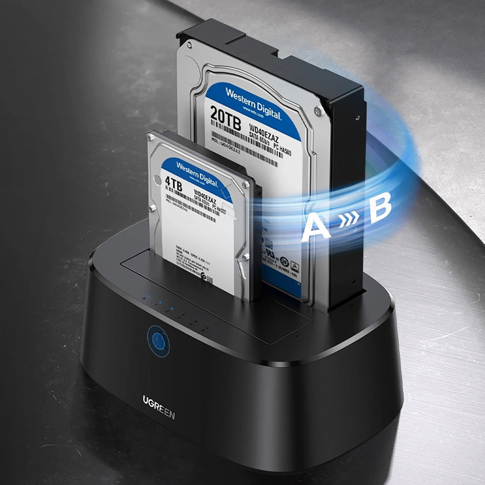 Docking Station UGREEN CM198 (50857) za HDD / SSD SATA 2.5inch / 3.5inch, Crna