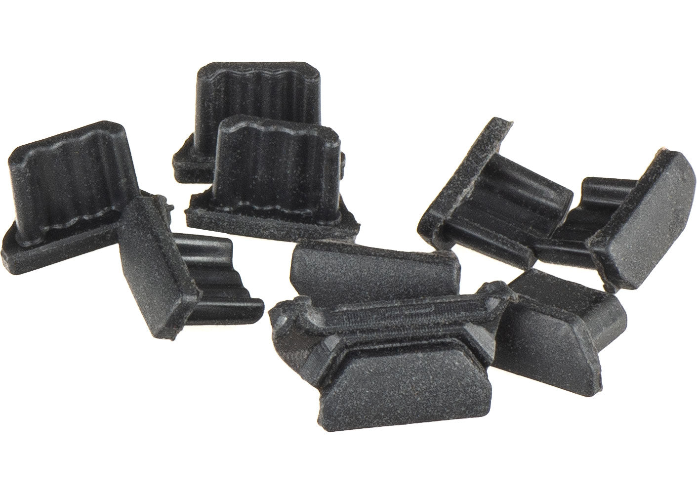Čep protiv prašine za port telefona OEM, microUSB, Set 10 komada, Crna