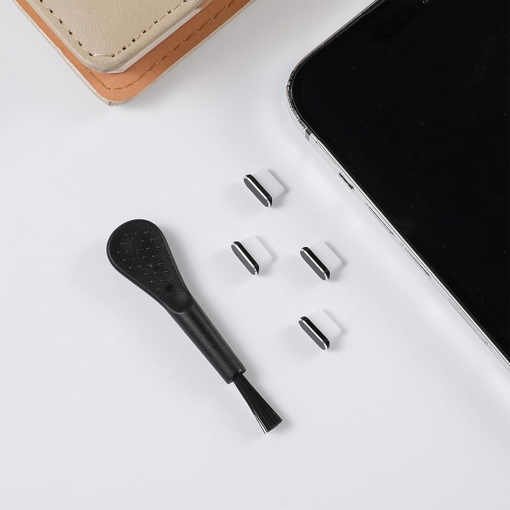 Čep protiv prašine za port telefona Techsuit AD1, USB-C, Set 4 komada, Crna