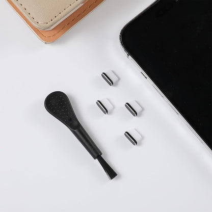 Čep protiv prašine za port telefona Techsuit AD1, USB-C, Set 4 komada, Crna