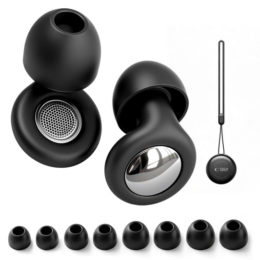 Čepovi za uši Tech-Protect QuietFit, Crni